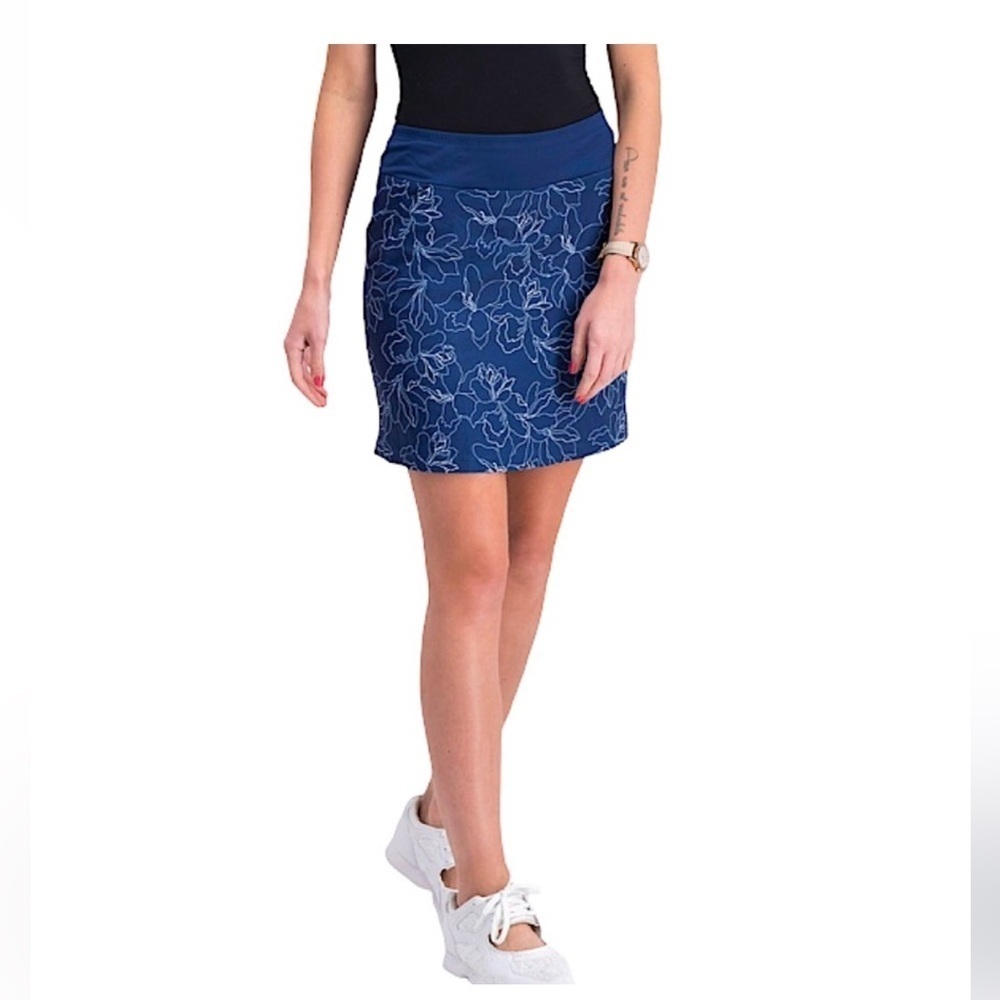 Cypress Club Skort women’s floral print blue with pockets size small preloved